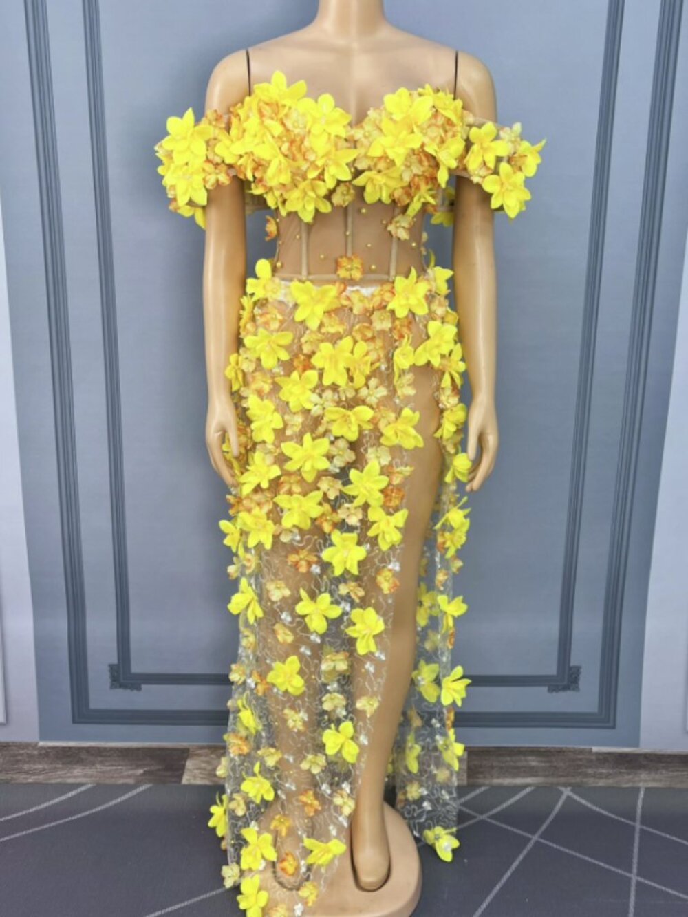 Floral Two Piece Corset Dress